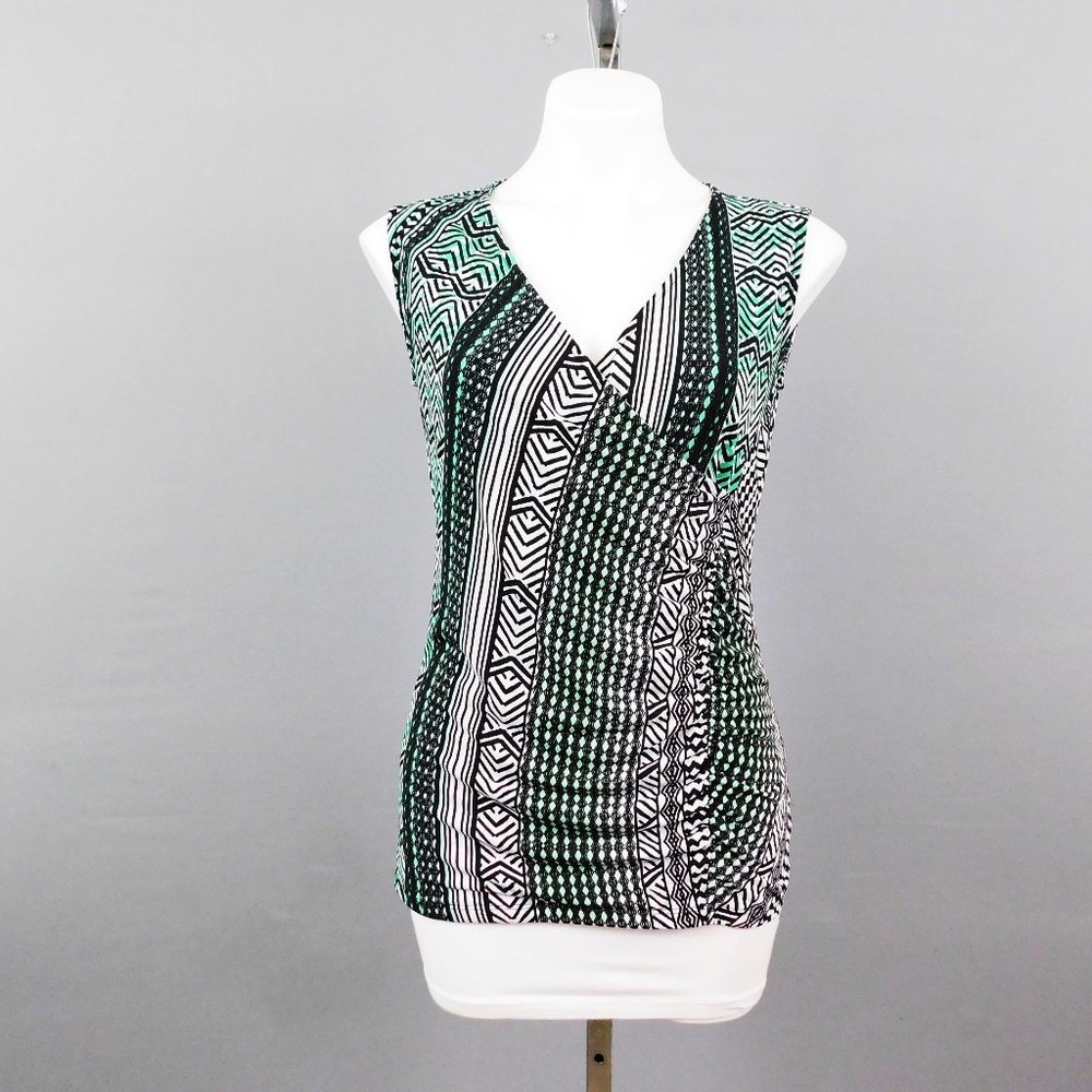 Style &‎ Co women Shirt Black Green S